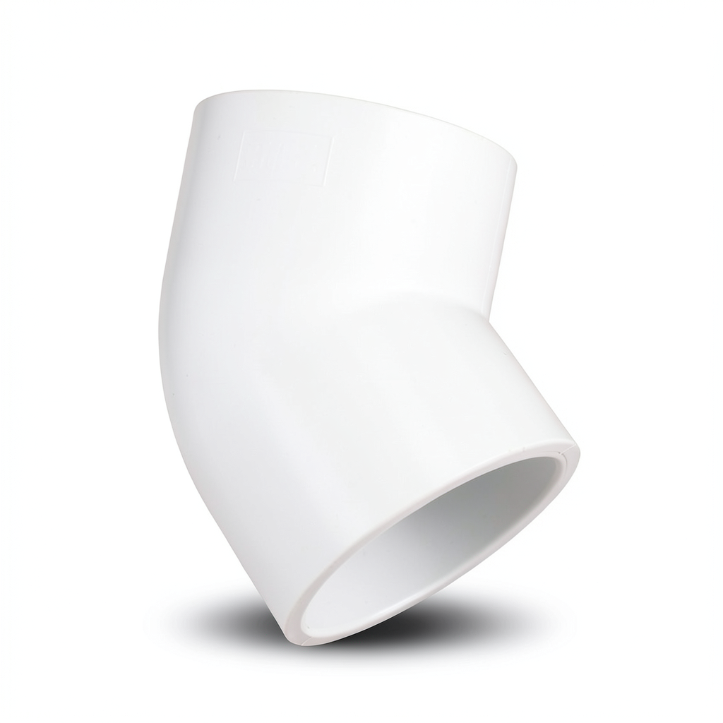 UPVC Elbow 45° 1 inch White | Al-Munif