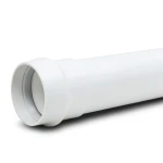 UPVC Plastic Pipe PN 4 Bar Class 2, Size 140 mm, Thickness 2.8 mm, White Color
