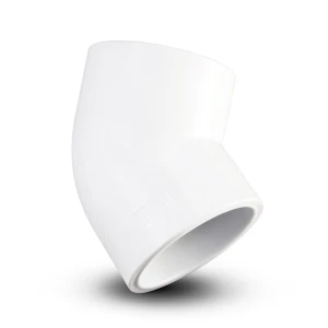 كوع UPVC زاوية 45° مقاس ¾ إنش أبيض اللون