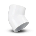كوع بلاستيك UPVC زاوية 45° مقاس 3 إنش أبيض شركة المنيف