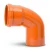 UPVC Plastic Elbow 87.5° Size 160 mm Thickness 4.7 mm Orange - Image 1