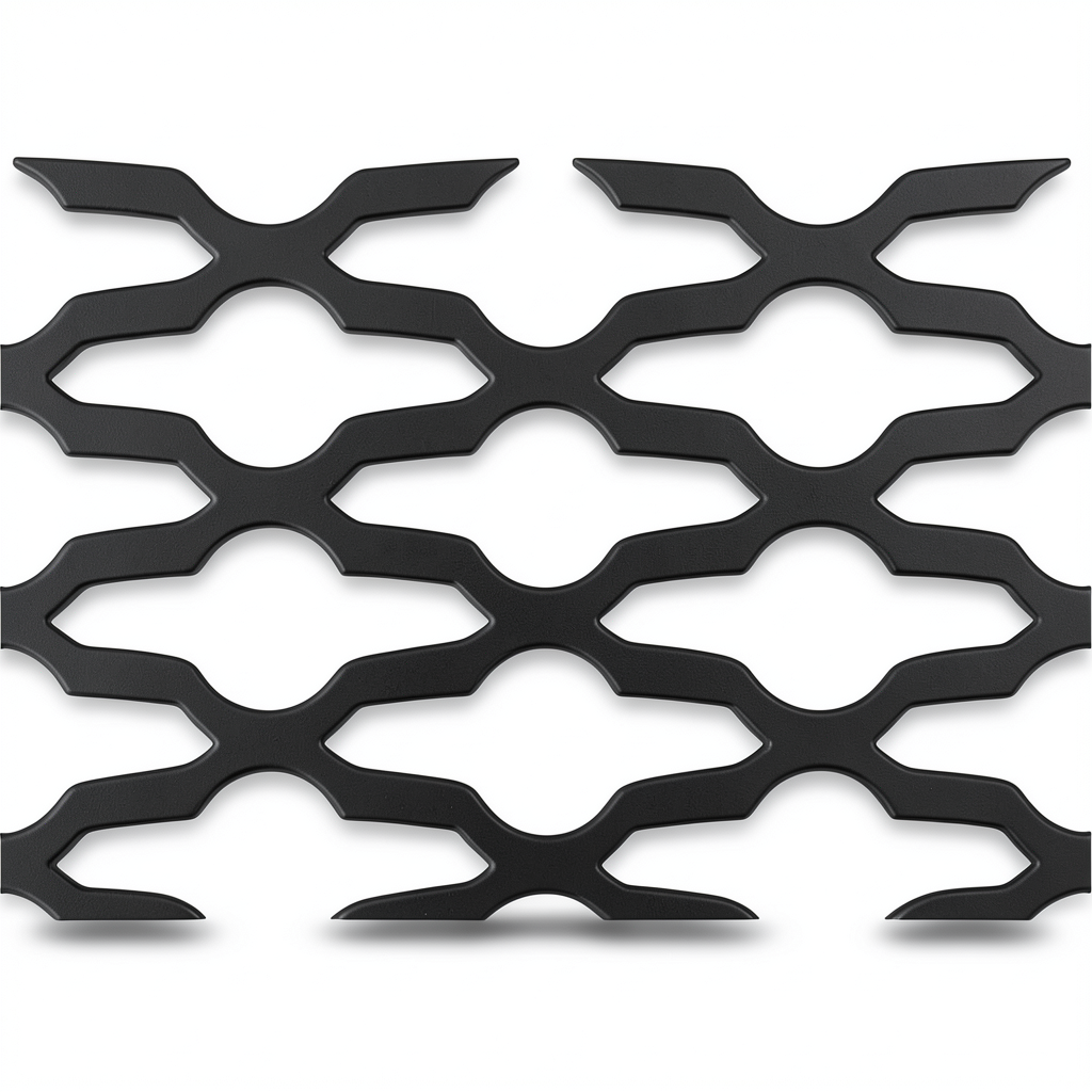 Hot Rolled Expanded Metal Mesh Mozakhraf Shape 1.4 mm Thickness 2.44×2 M