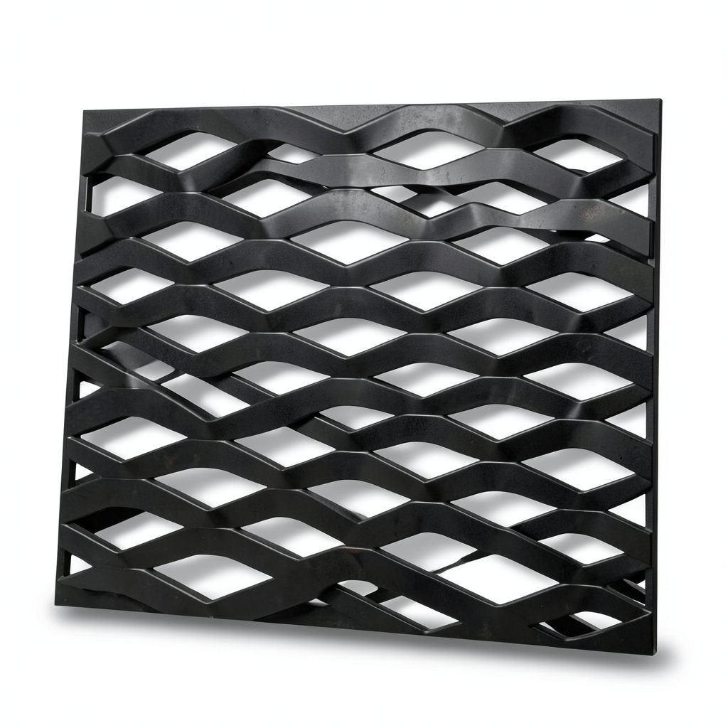 Hot Rolled Black Steel Expanded Metal Mesh Thickness 5.8 mm Width 2.44 m Length 4 m
