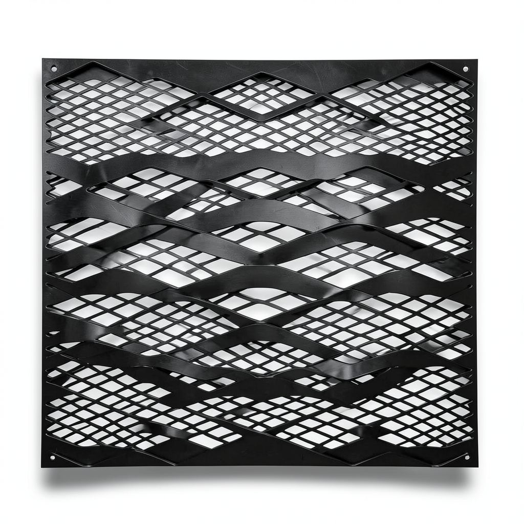 Hot Rolled Black Steel Expanded Metal Mesh Thickness 5.8 mm Width 2.44 m Length 7 m