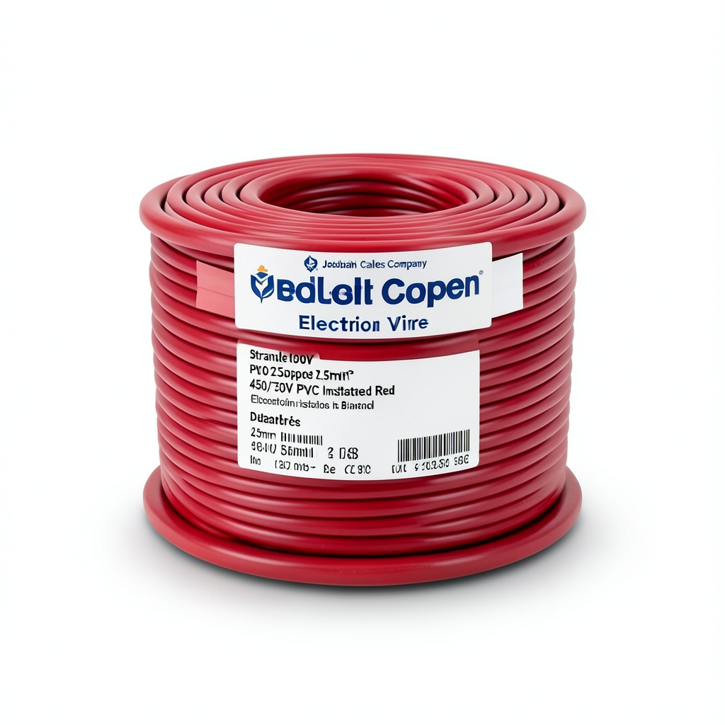Stranded Copper Electric Wire 2.5mm2 450/750V PVC Insulated Red | Jeddah Cables Company