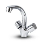 Italian Automatic 1 Hole Brass Washbasin Tap, Chrome Color