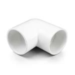كوع بلاستيك UPVC زاوية 90° جدول 40 مقاس ¾ إنش أبيض