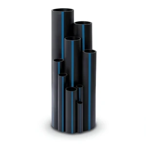 أنابيب بلاستيك HDPE ضغط 10 بار PE 100 مقاس 355 مم سماكة 21.2 مم لون أسود | المنار