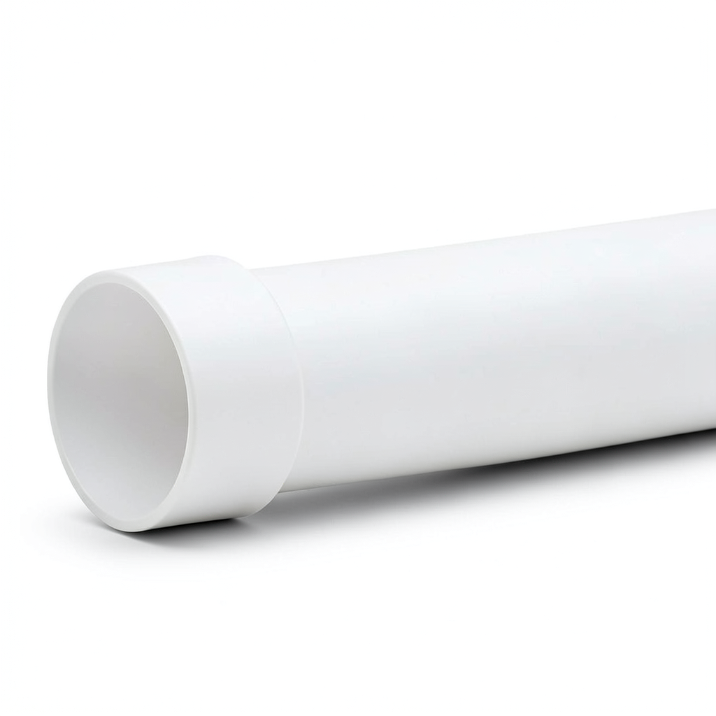 UPVC Pipe PN 4 Bar Class 2, Size 110 mm, Thickness 2.2 mm, White Color