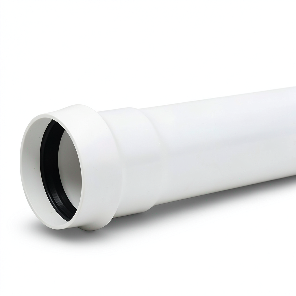 أنابيب بلاستيك UPVC ضغط 6 بار كلاس 3، مقاس 225 مم، سماكة 6.6 مم، لون أبيض