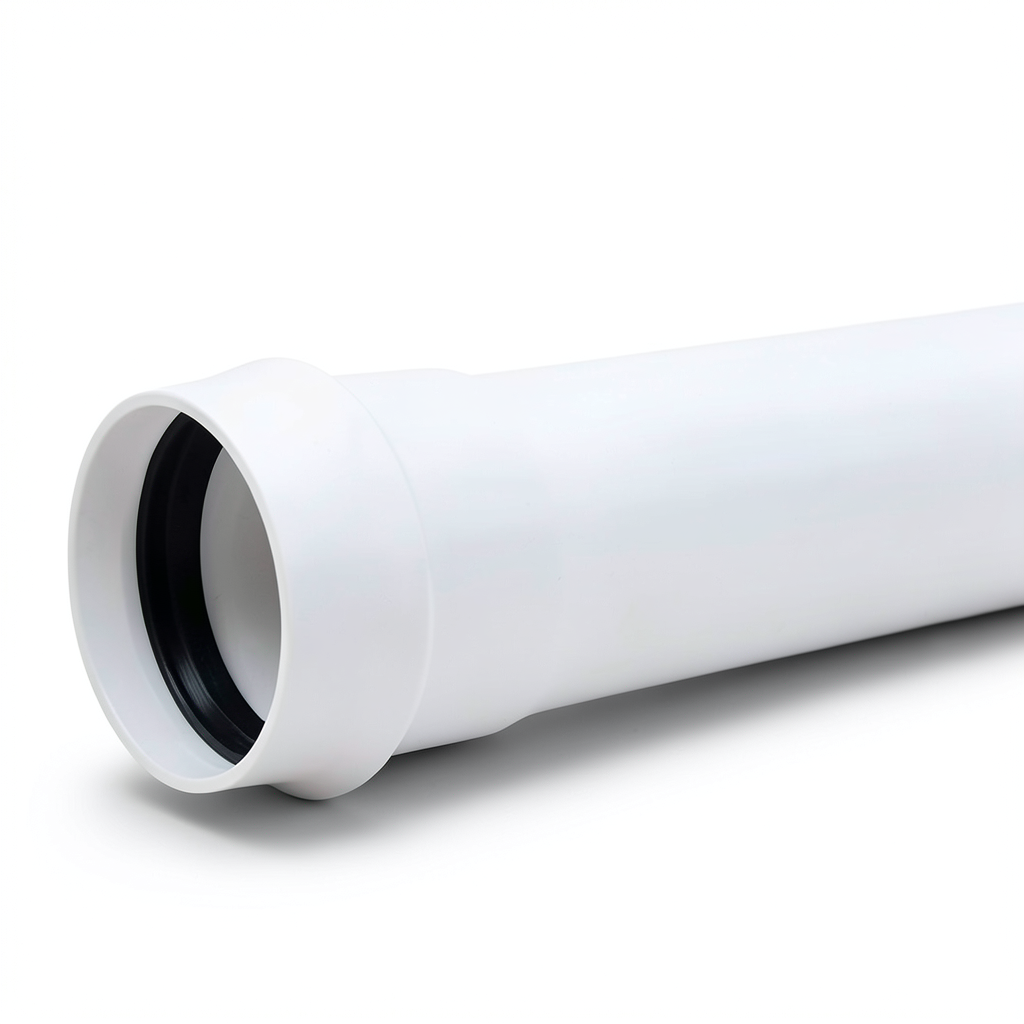 UPVC Plastic Pipe PN 4 Bar Class 2, Size 160 mm, Thickness 3.2 mm, White Color