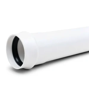 UPVC Plastic Pipe PN 4 Bar Class 2, Size 125 mm, Thickness 2.5 mm, White Color