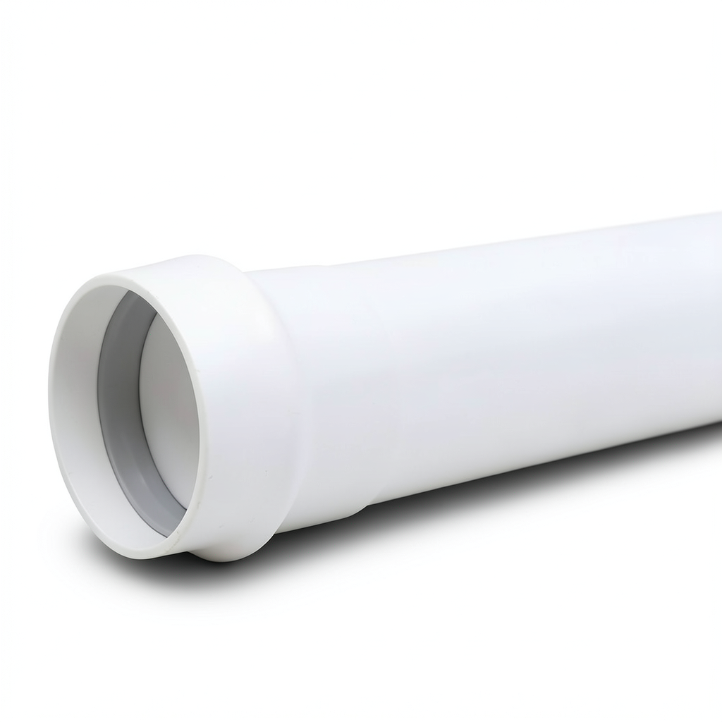 UPVC Plastic Pipe PN 4 Bar Class 2, 90 mm OD, 1.8 mm Thickness, White