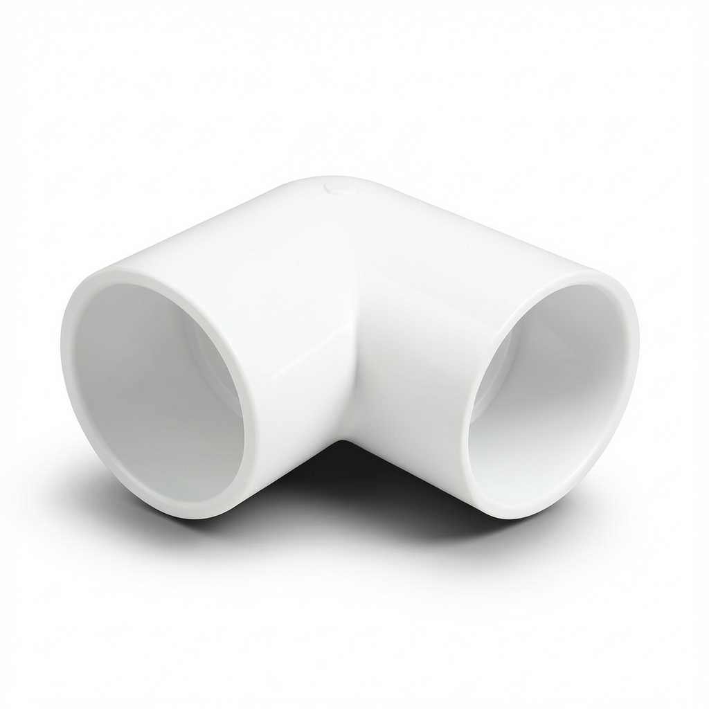 كوع UPVC زاوية 90° مقاس 1 إنش لون أبيض