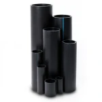 مواسير بلاستيك HDPE ضغط 16 بار PE 80 مقاس 160 ملم سمك 17.9 ملم لون اسود