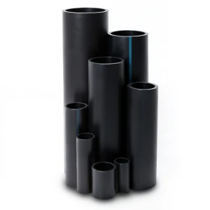 مواسير بلاستيك HDPE ضغط 16 بار PE 80 مقاس 160 ملم سمك 17.9 ملم لون اسود