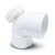 UPVC Elbow 87.5° With Door Al-Munif Brand 3 Inch, White - Image 1
