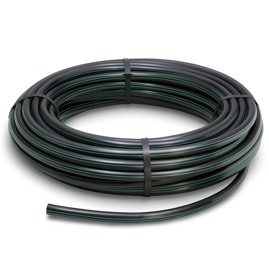 HDPE Coil Pipe Pressure 10 Bar PE 100 Size 25 mm Thickness 1.8 mm Black