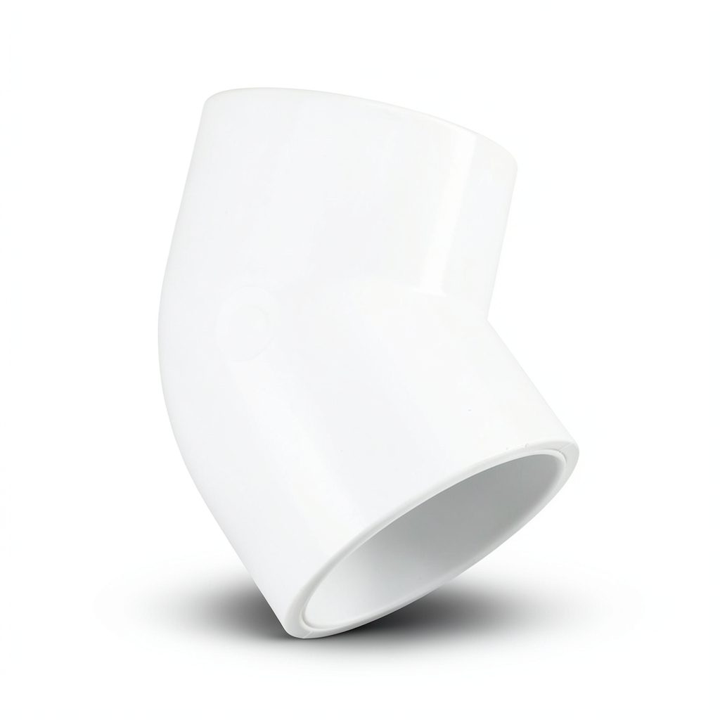 UPVC Plastic Elbow 45° ½ inch White