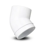 كوع بلاستيك UPVC زاوية 45° مقاس 3 إنش أبيض شركة المنيف