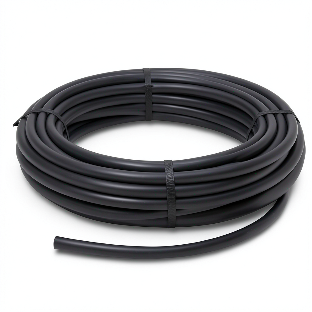 لفة HDPE ضغط 10 بار PE 100 مقاس 50 مم سمك 3 مم لون اسود