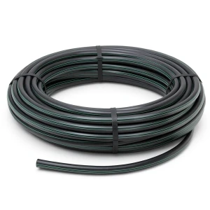 لفة أنابيب HDPE ضغط 10 بار PE 100 مقاس 90 مم سمك 5.4 مم لون أسود