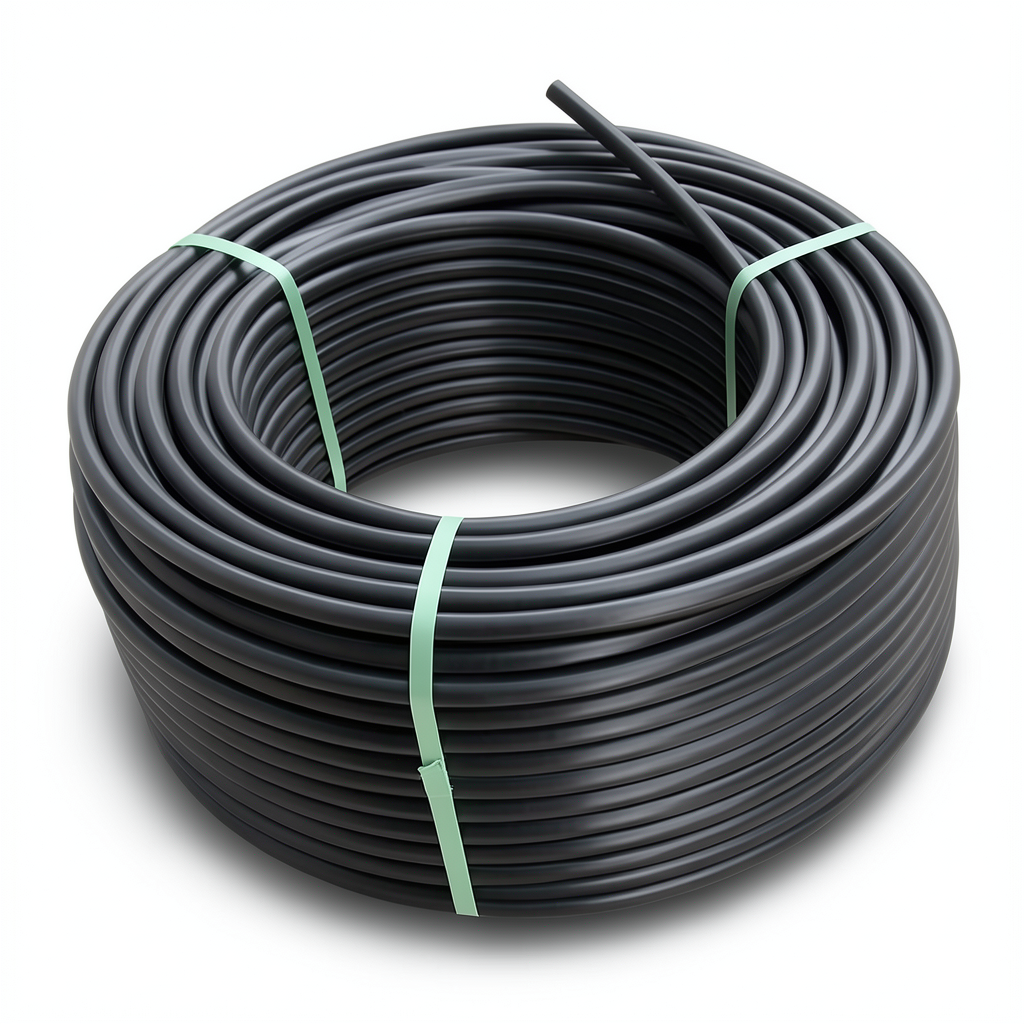 HDPE Plastic Coil Pipe Nominal Pressure 4 Bar PE 100 OD 63 mm SDR 33 Black