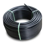 HDPE Plastic Coil Pipe Nominal Pressure 4 Bar PE 100 Outside Diameter 140 mm SDR 33 Black