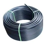 HDPE Plastic Coil Pipe Nominal Pressure 19.2 Bar PE 100 OD 160 mm SDR 7.4 Black with Blue Stripes