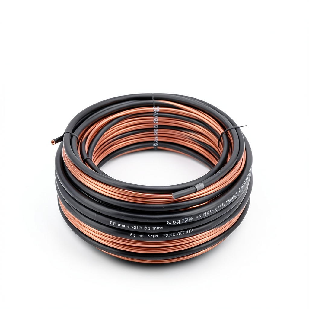 Copper Flexible Electric Wire 6sq mm 450/750V PVC Insulation, Black | Al Fanar