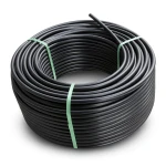 HDPE Plastic Coil Pipe PN 4 Bar PE 100, 90 mm Diameter, SDR 33, Black