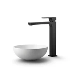 High Black Automatic Brass Washbasin Faucet, Durable, Elegant