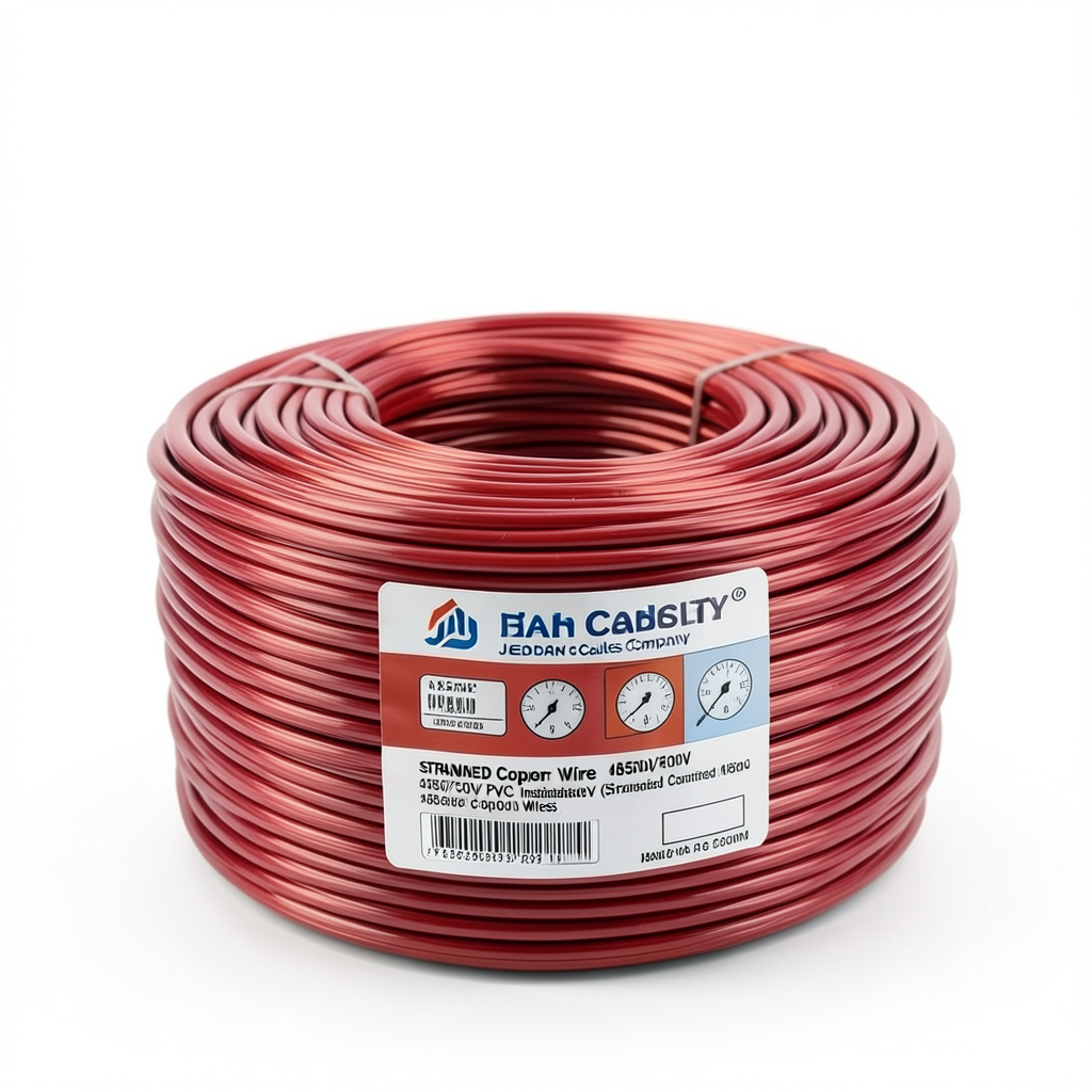 Stranded Copper Wire 185mm2 Cross Section 450/750V PVC Insulated Red | Jeddah Cables Company