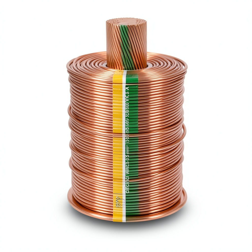 لفة سلك كهرباء نحاس مرن مقاس 1 مم، 300/500 فولت، عزل PVC، طول 300 قدم | شركة الفنار