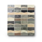 Ceramic Floor Tiles 43x43 cm Wavy Mosaic Square Loft