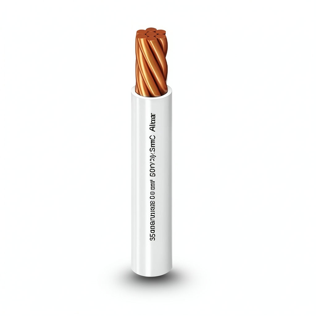 Single Core Stranded Copper Cable PVC 70ºC Insulation 35 mm² 450/750 Volt 300 Feet White | Al Fanar