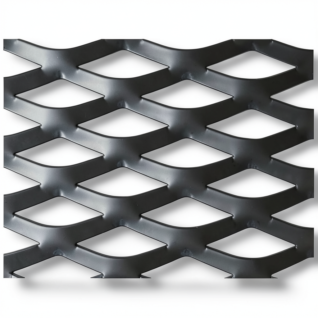 Hot Rolled Black Steel Expanded Metal Mesh Thickness 1.2 mm Width 1.22 m Length 2 m