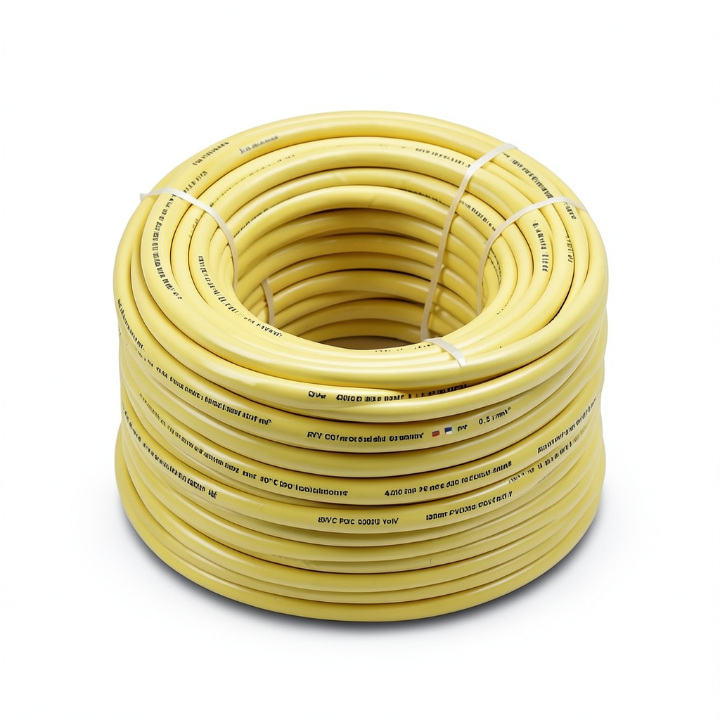 سلك نحاس مصمت احادى النواة معزول PVC 70º الفنار 4 مم² 450/750 فولت 300 قدم اصفر | شركة الفنار