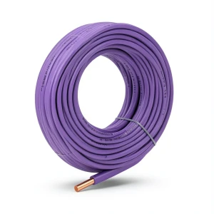 سلك نحاس مصمت احادى النواة معزول PVC 70º الفنار 4 مم² 450/750 فولت 300 قدم بنفسجي PVC 70 | شركة الفنار