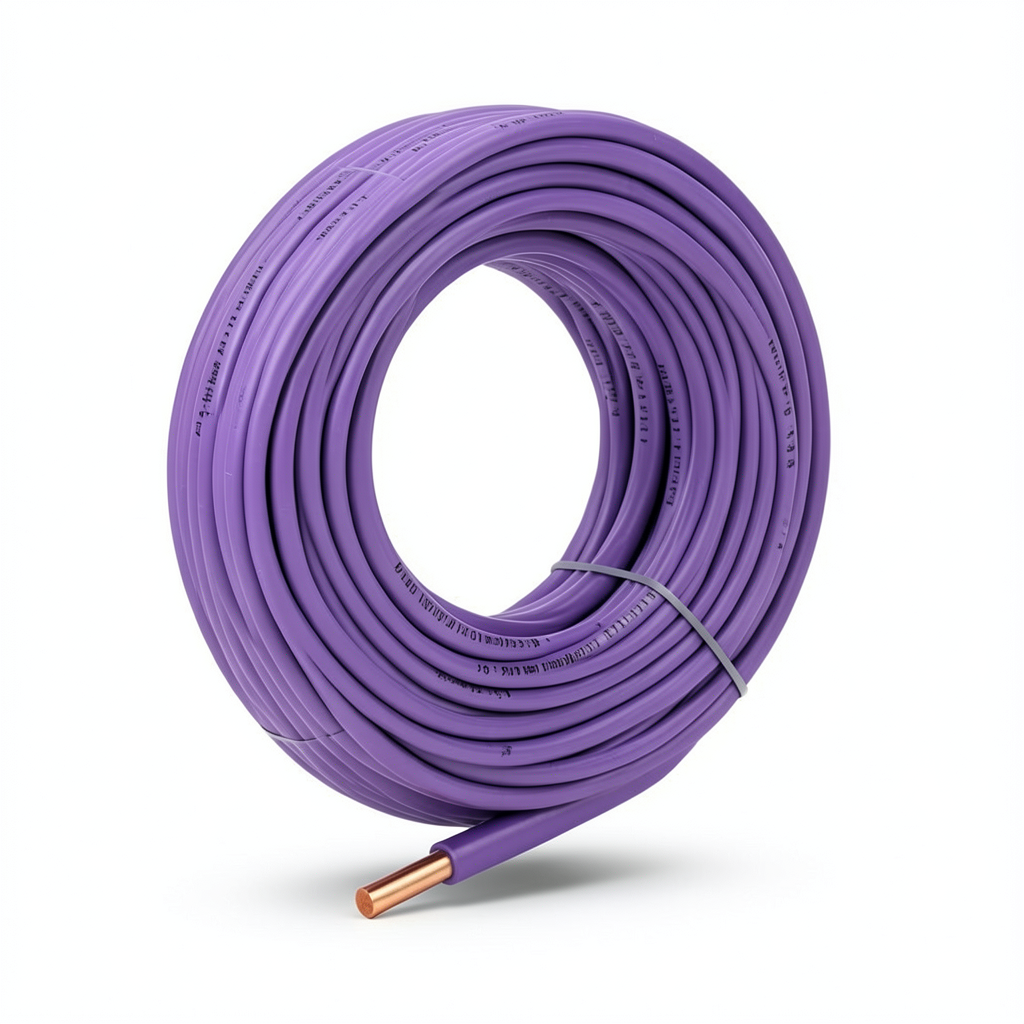 Single Core Solid Copper Cable PVC 70ºC Insulation 4 mm² 450/750 Volt 300 Feet Violet PVC 70 | Al Fanar