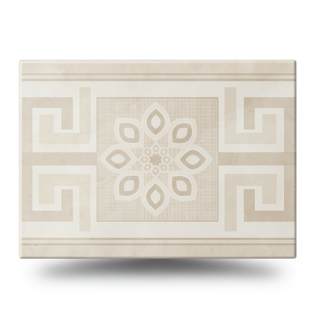 Rectangular Ceramic Wall Tiles 33x50 cm, Insert Versailles Beige
