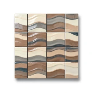بلاط ارضيات سيراميك 43×43 سم فسيفساء متموجة مربع لوفت