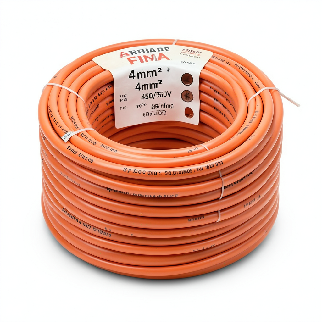 Single Core Solid Copper Cable PVC 70ºC 4 mm² 450/750 Volt 300 Feet Orange | Al Fanar