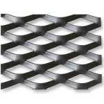 Hot Rolled Black Steel Expanded Metal Mesh Thickness 1.5 mm Width 1.22 m Length 1 m
