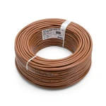 سلك نحاس مصمت احادى النواة معزول PVC 70º مقاس 4 مم² 450/750 فولت طول 300 قدم بني | شركة الفنار