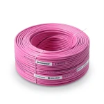 سلك نحاس مصمت احادى النواة معزول PVC 70º مقاس 2.5 مم² 450/750 فولت طول 300 قدم لون زهري | شركة الفنار