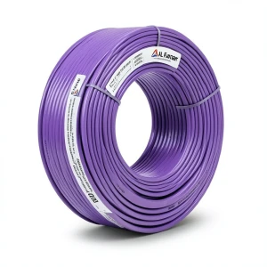 سلك نحاس مصمت احادى النواة معزول PVC 70º الفنار 4 مم² 450/750 فولت 300 قدم بنفسجي PVC 70 | شركة الفنار