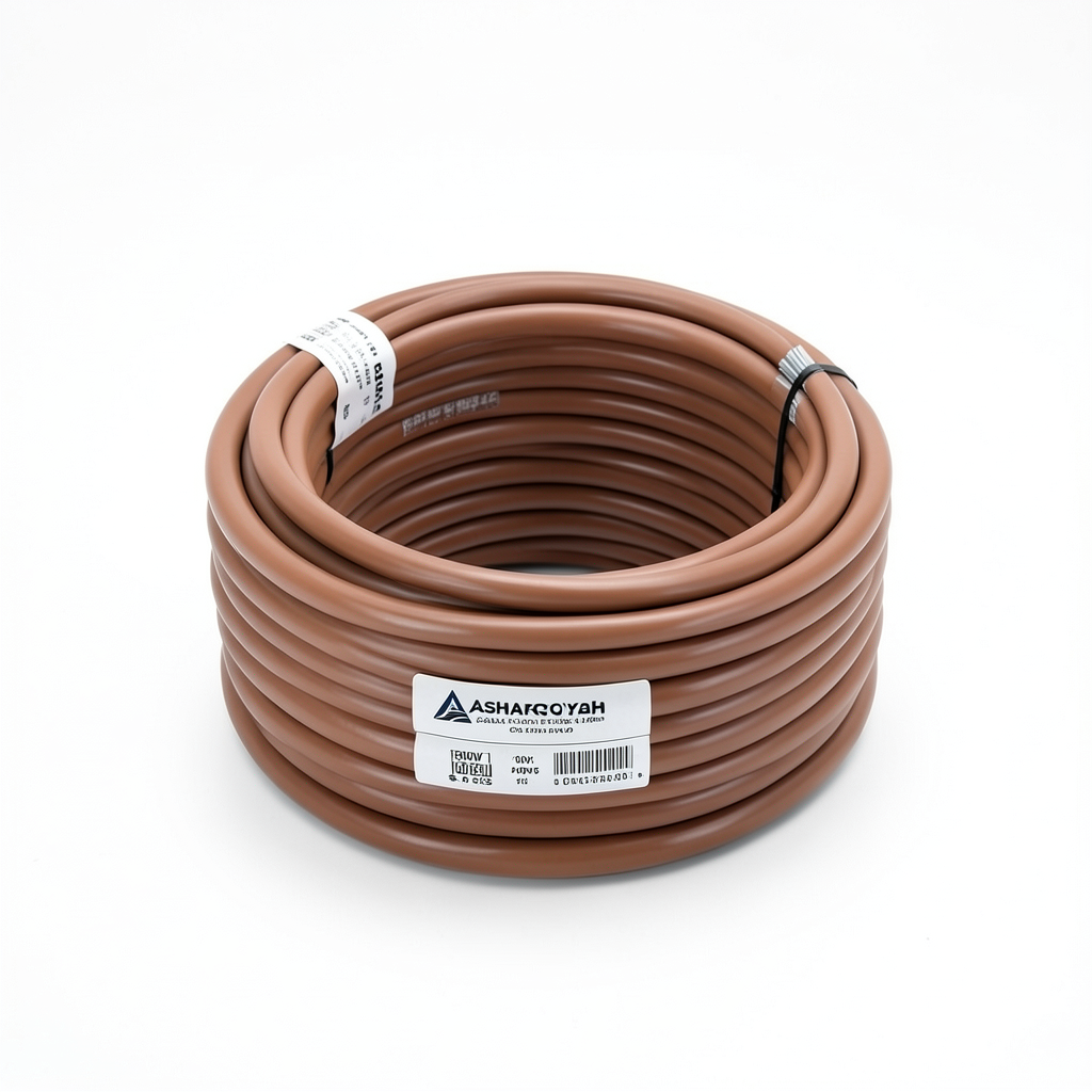 سلك مفرد نحاس مجدول 6 AWG مطلي قصدير 1000 فولت عزل PVC +105°C بني طول 500 قدم | شركة كابلات الشرقية للصناعة