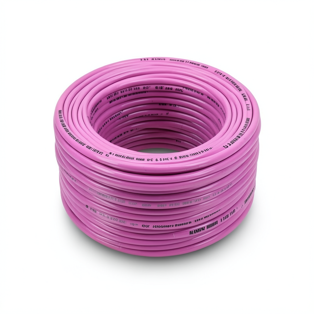 سلك نحاس مصمت احادى النواة معزول PVC 70º 6 مم² 450/750 فولت 300 قدم لون زهري | شركة الفنار