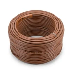 سلك نحاس مصمت احادى النواة معزول PVC 70º شركة الفنار مقاس 2.5 مم² 450/750 فولت 300 قدم بني | شركة الفنار